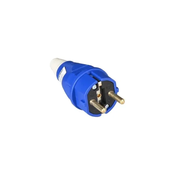 Вилка кабельна стандарту Schuko 16А, 220В, 3 контакти, IP44 (HF-012)