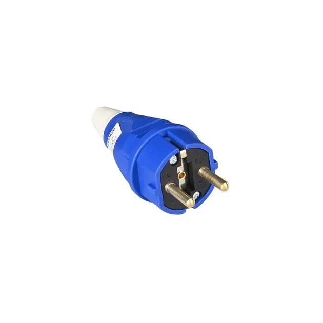 Вилка кабельна стандарту Schuko 16А, 220В, 3 контакти, IP44 (HF-012)