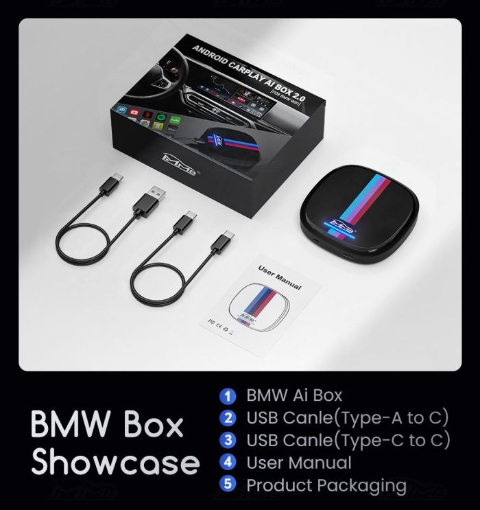 Приставка для BMW MMB MAX Android 13 через CarPlay Ai Box 8+128G