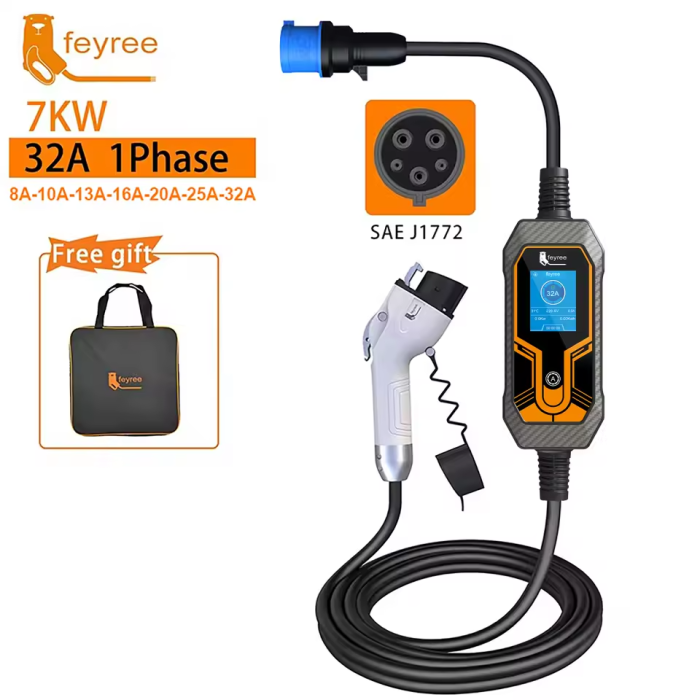 Зарядка для електромобіля Feyree 7кВт 32A Type1