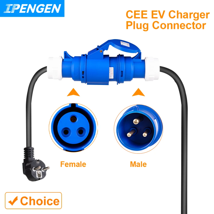 Перехідник у розетку Blue CEE 32A