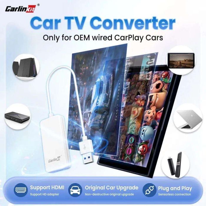 Авто адаптер CarlinKit HD2CP Carplay to HDMI