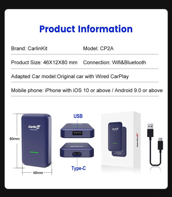 Адаптер Carplay/Android Auto 4.0 CarlinKit
