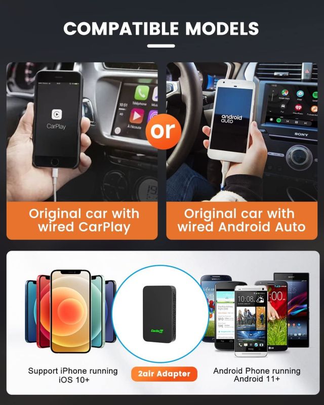 Адаптер CarlinKit 5.0 для бездротового CarPlay & Android Auto