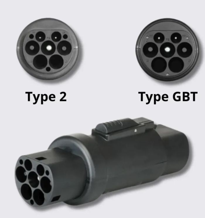 Перехідник Type 2 на GB/T 7,4 кВт з фіксатором